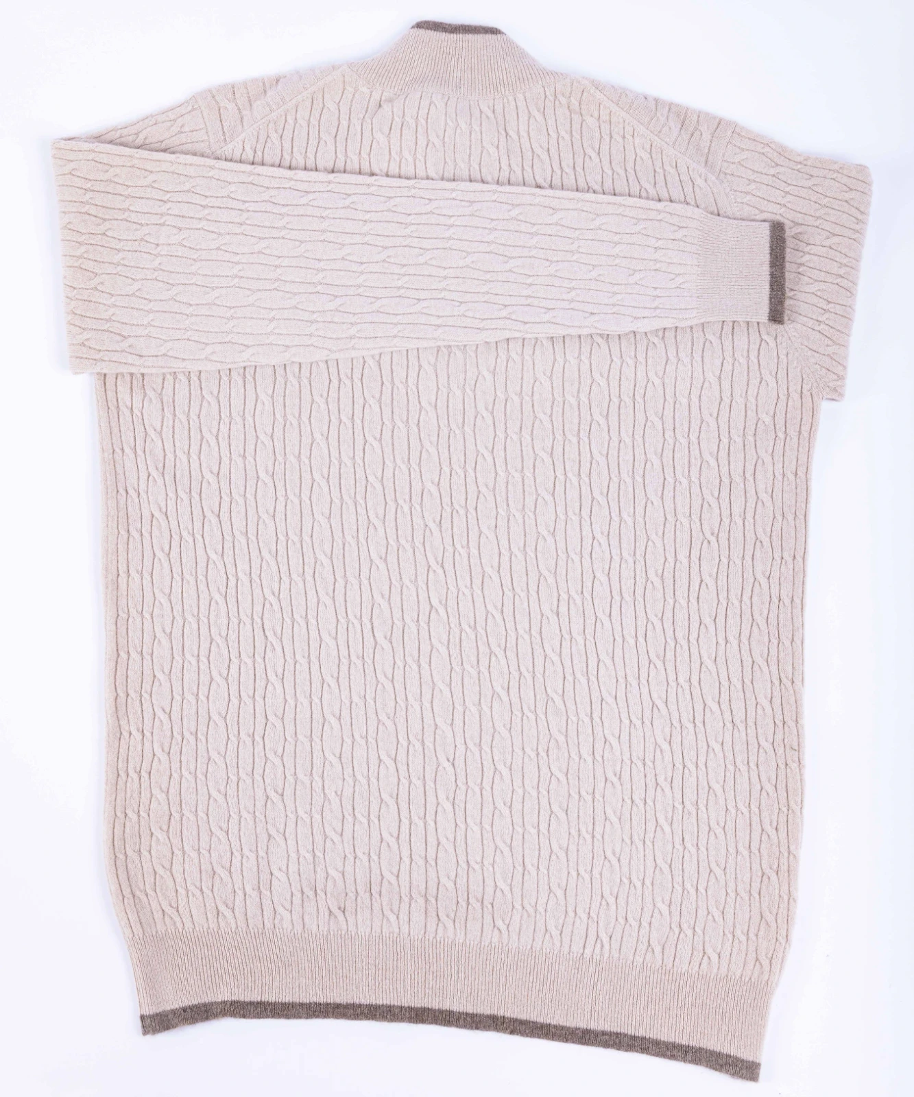 KNB11 - Small Cable , Quarter Zip Jumper detail view